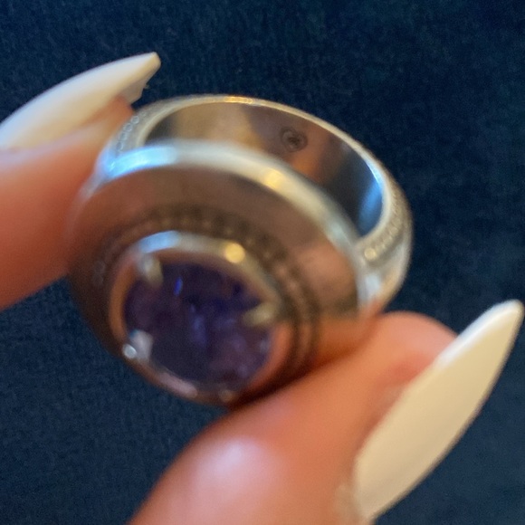 Brighton Grateful Purple Silver Size 9 Ring - Picture 4 of 6
